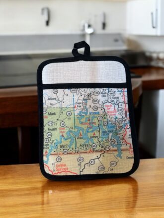Map Print Oven Mitt Hot Pad