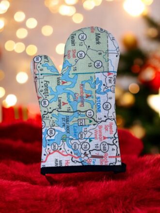 Map Print Oven Mitt