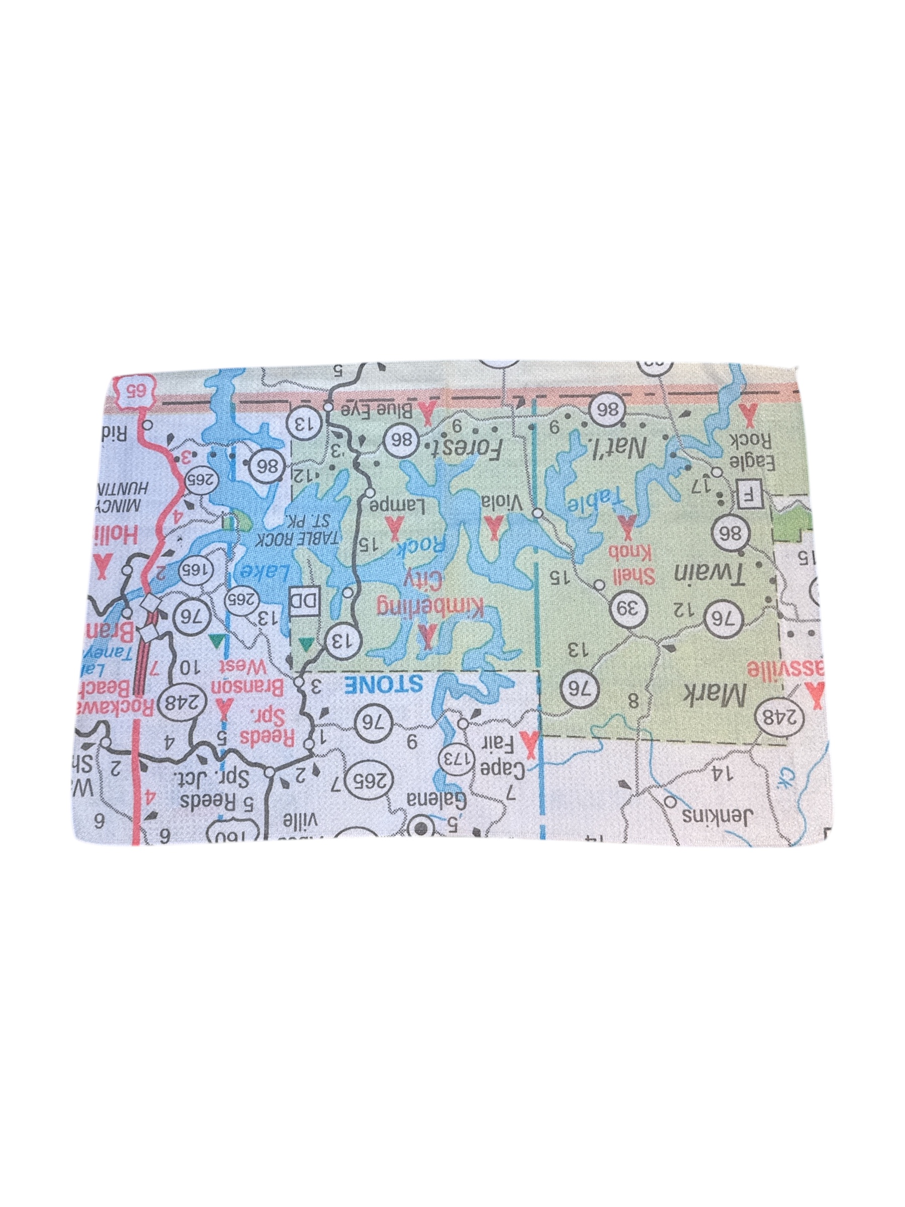 Custom Map-Print Kitchen Dish Towel - Image 2
